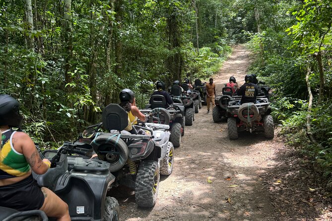 ATV Bamboo Rafting and Horseback Riding in Montego Bay - ATV riding brings the loud start