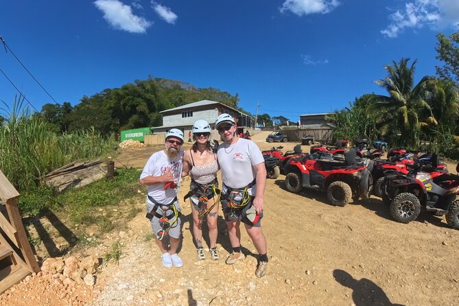 ATV/ Zipline/Horseback/Rafting /Rick's Cafe From Montego Bay - Ziplining above the Jamaican countryside