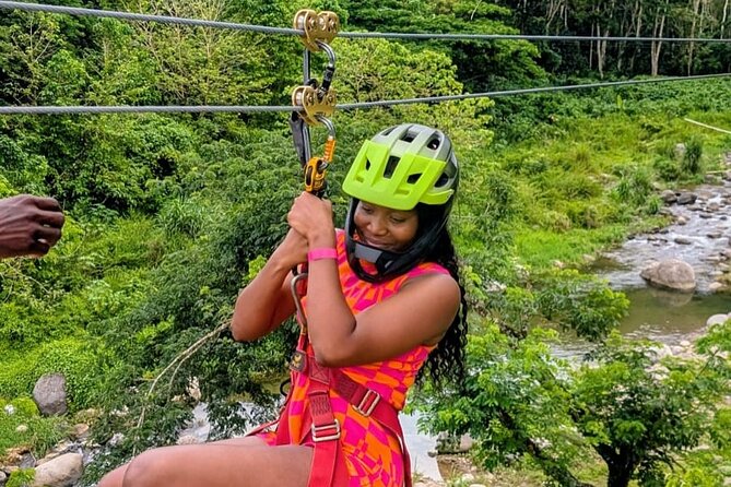 ATV Zipline Nature Walk Swing over Wishing River Kingston Jamaica - The Wishing River swing is made for photos