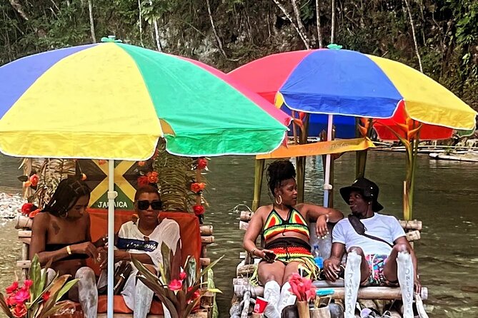 Bamboo rafting with Limestone Foot Massage free rum taste - The limestone foot massage is the unusual touch