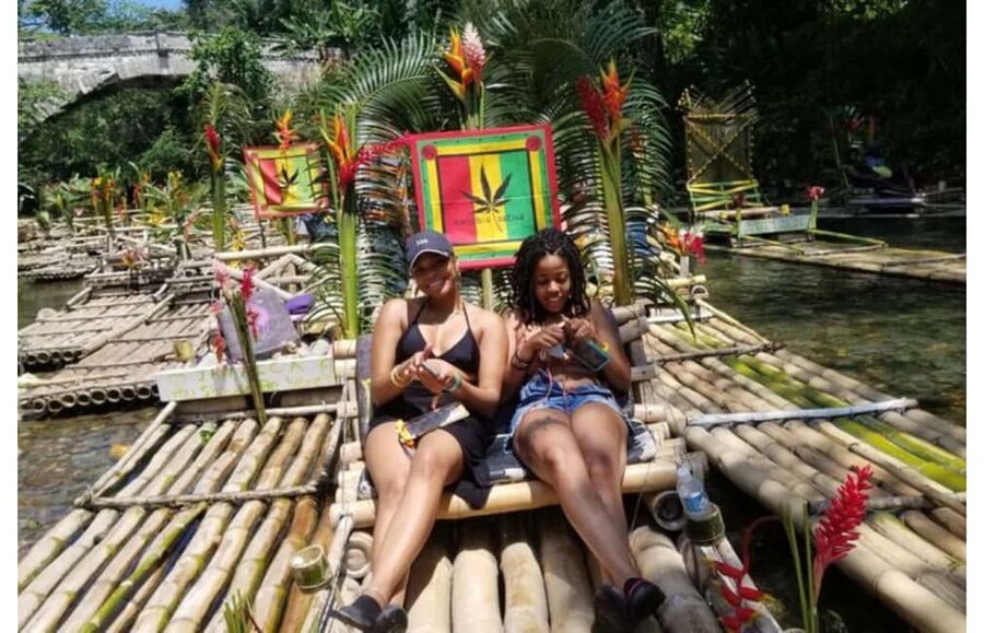 Bamboo River Rafting and Limestone Foot Massage - Boarding the 30-foot bamboo raft