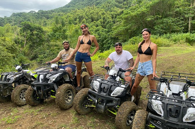 Bambuza ATV, Zipline and Horseback Adventure from Negril - Horseback riding beside riverbeds and a waterfall