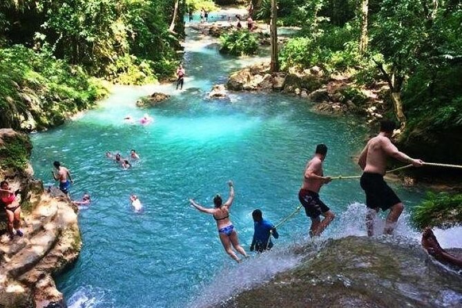 Blue Hole, Dunn's River Falls + Lunch & Cocktails at Bamboo Beach - Blue Hole: clear water and a short burst of adventure