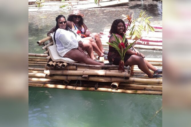 Blue Hole, Secret Falls and Bamboo Rafting Private Tour - Bamboo rafting on the White River