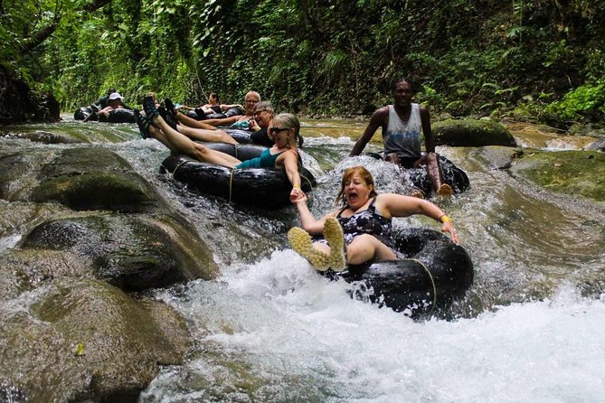 Blue Hole Secret Falls and River Tubing Private Tour - White River tubing and the Class II rapids