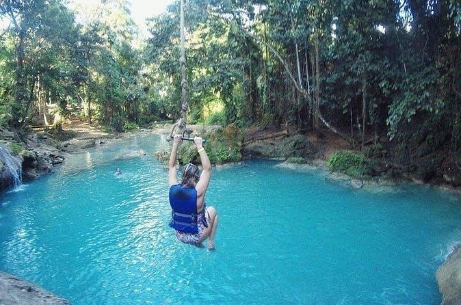 Blue Hole Secret Falls and River Tubing Tour - Private transport makes the long day easier