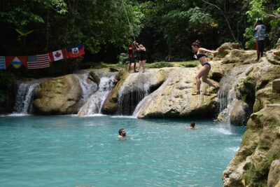 Blue Hole & Secret Falls Day Trip plus Shopping from Runaway Bay