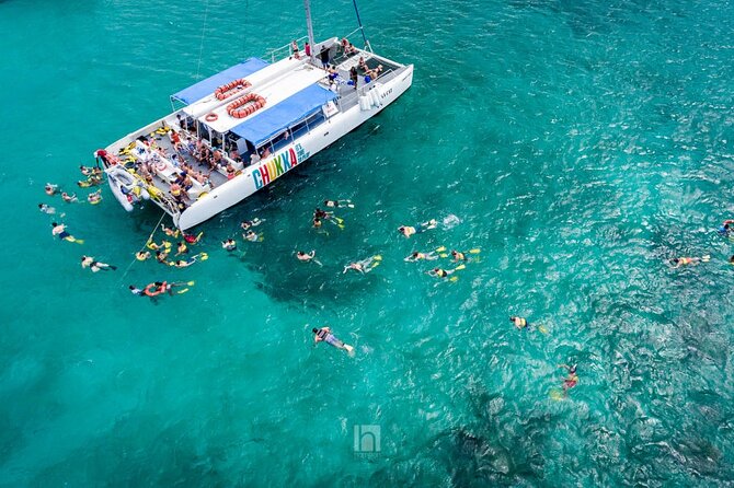 Catamaran Party Cruise and Snorkeling from Montego Bay - Margaritaville adds slides and a louder change of pace