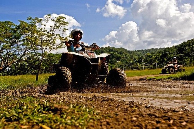 Chukka ATV Safari - Following dirt trails through forest and open country