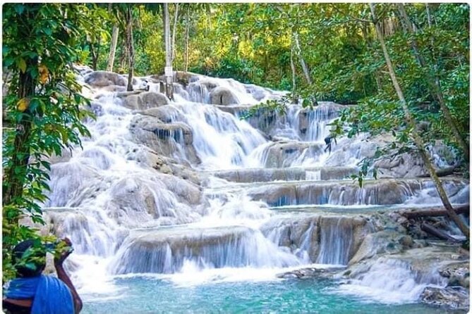 Combined Dunn’s River Falls Blue Hole & white river rafting - Blue Hole brings cool water and hill scenery