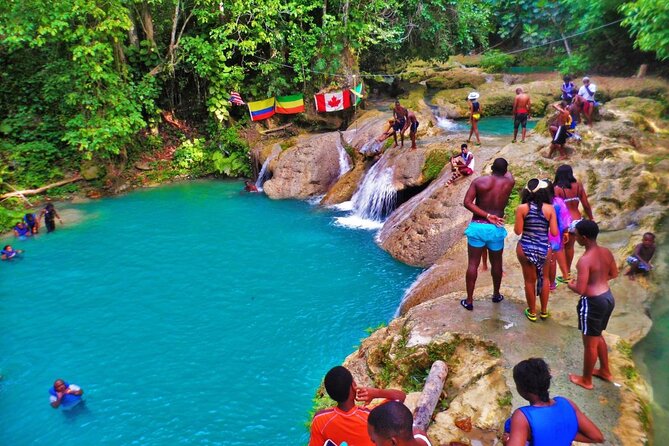 Dunn's River Falls and Blue Hole Adventure from Montego Bay Ja - Climbing the 180-foot Dunn’s River Falls