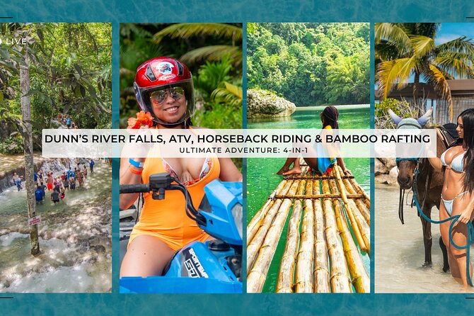 Dunn's River Falls, ATV, Horseback Ride and Bamboo Rafting Tour - Key points to know before booking
