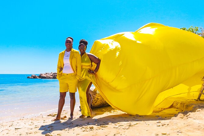 Flying Dress Clear Kayak/Boat Drone Photo Shoot in Montego Bay - Swimwear photos and the two videos