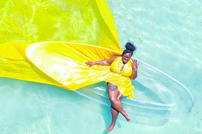 Flying Dress Clear Kayak/Boat Drone Photo Shoot in Montego Bay - Why the photographer’s approach matters