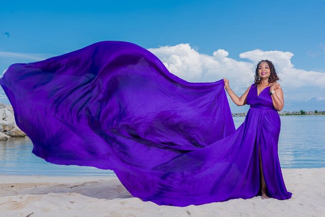 Flying Dress Photoshoot at Doctors Cave Beach Montego Bay Jamaica - Arriving at Doctors Cave Beach in Montego Bay