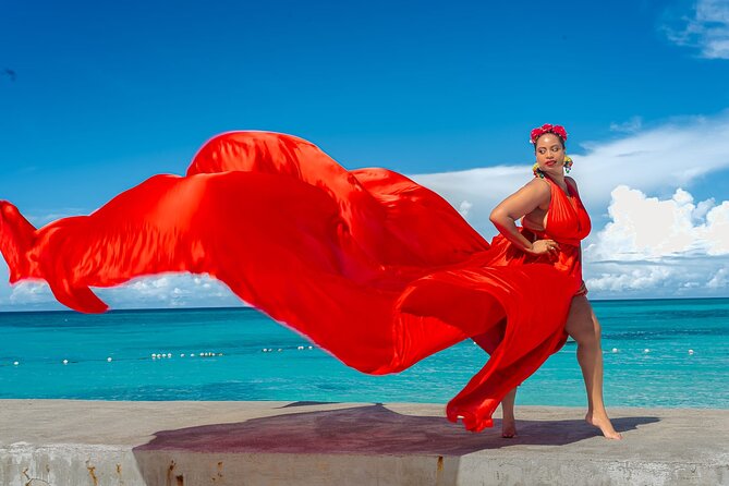 Flying Dress Photoshoot at Doctors Cave Beach Montego Bay Jamaica - The People Behind the Camera