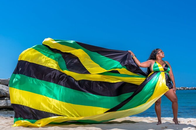 Flying Dress Photoshoot at Doctors Cave Beach Montego Bay Jamaica - The First Minutes: Choosing the Dress and Getting Comfortable