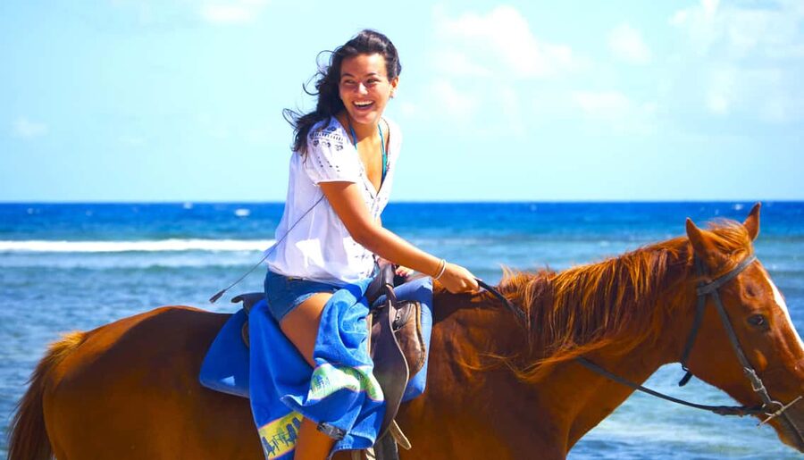 From Runaway Bay: Horseback Ride and Swim Countryside Tour - Meeting the horses and getting ready to ride