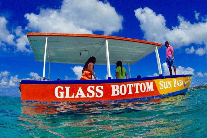 Glass Bottom Boat Ride/Snorkeling/Booby Cay Island from Grand Palladium Lucea - Seeing the reef through a glass-bottom boat