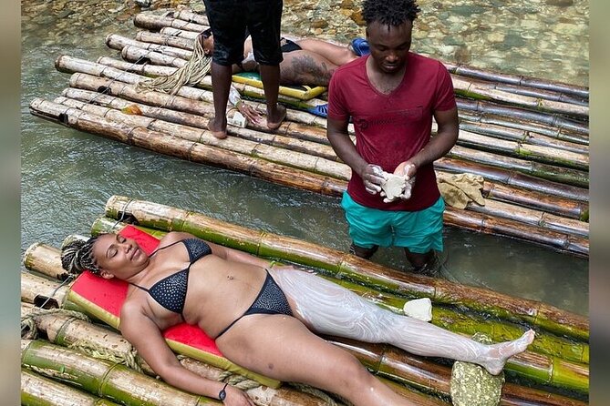 Great River bamboo Rafting and Margaritaville from Montego Bay - The limestone foot massage