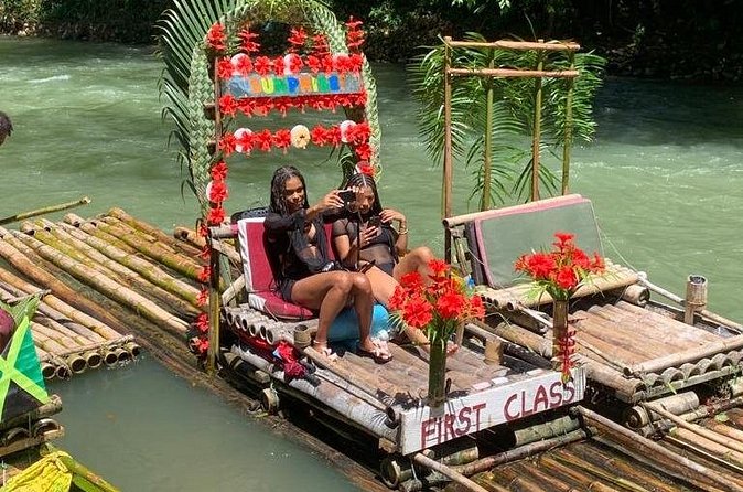 Great River Bamboo Rafting & Limestone Massage at Lethe Jamaica - Photos, coconuts, swimming, and music