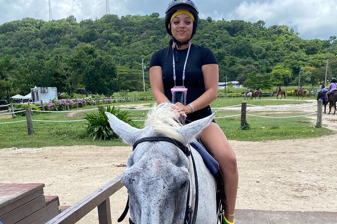 Great River Rafting Limestone Foot Massage and Horseback Rides From Montego Bay - Riding a swimming horse into the Caribbean Sea