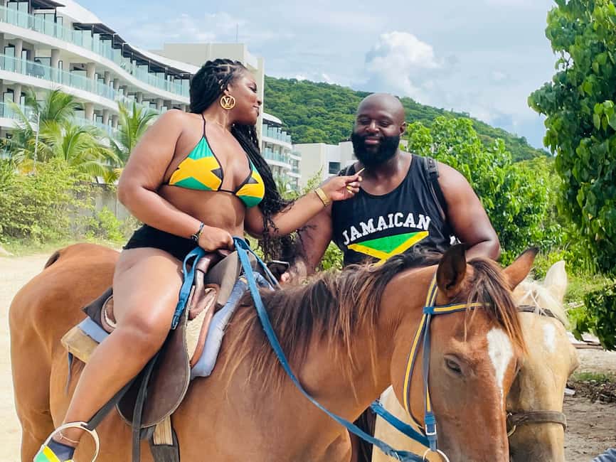 : Horseback Riding & Bamboo Rafting - Horseback riding through forest and into the sea