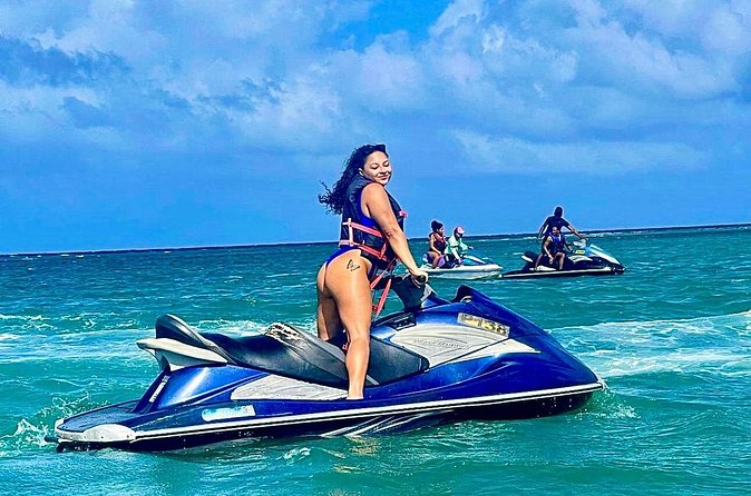 Jet Ski in Montego Bay - A beach stop with food, swimming, and extra activities