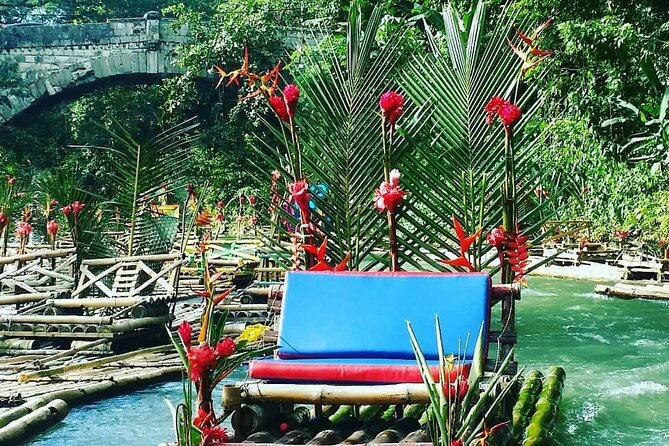 Lethe Bamboo River Rafting Tour - Jamaica's Vibest River - Boarding a 30-foot bamboo raft