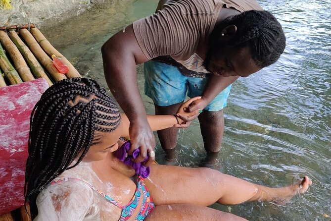 Montego Bay Bamboo River Rafting Limestone Foot Massage - A Gentle River Trip Near Montego Bay