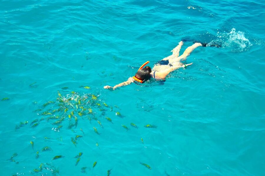 Montego Bay Catamaran Cruise and Snorkeling Tour - Sailing the Montego Bay coastline by catamaran