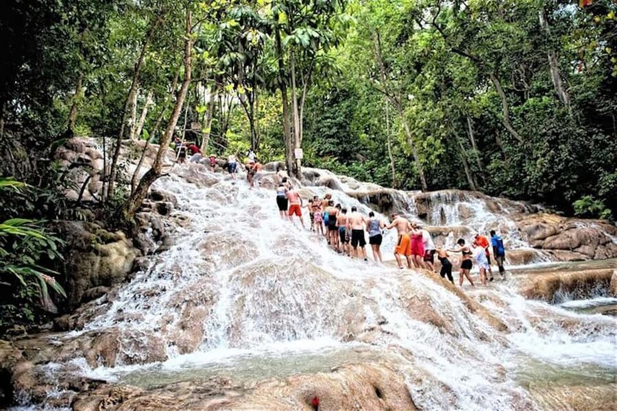 Montego Bay: Dunn's River Falls & Luminous Lagoon Tour - Ocho Rios and the approach to Dunn’s River Falls