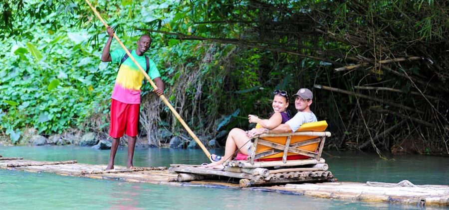 Montego Bay, Jamaica: Bamboo Rafting with Foot Massage - The foot massage beside cool river water