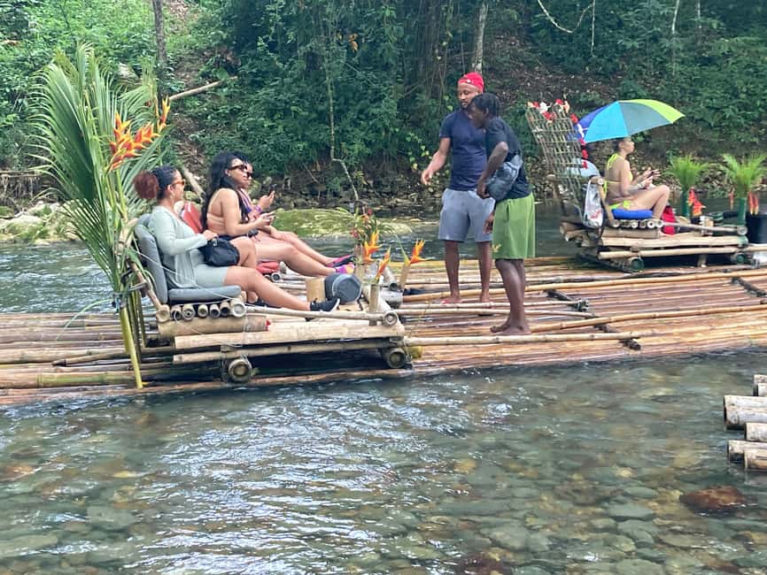 Montego Bay Lethe Bamboo River Rafting - Boarding the handcrafted raft