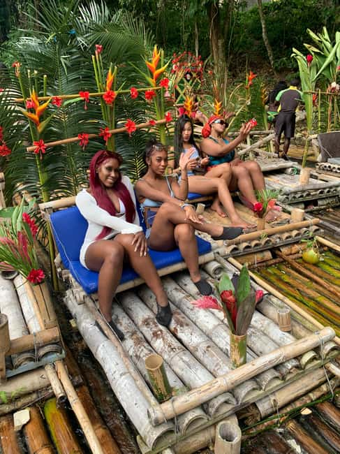 Montego Bay: River Rafting and Limestone Foot Massage - Local fruit, photos, and riverbank views
