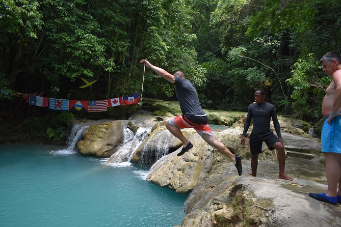 Montego Bay Shore Excursion: Blue Hole & Secret Falls Tour plus Shopping - A waterfall guide makes the difference