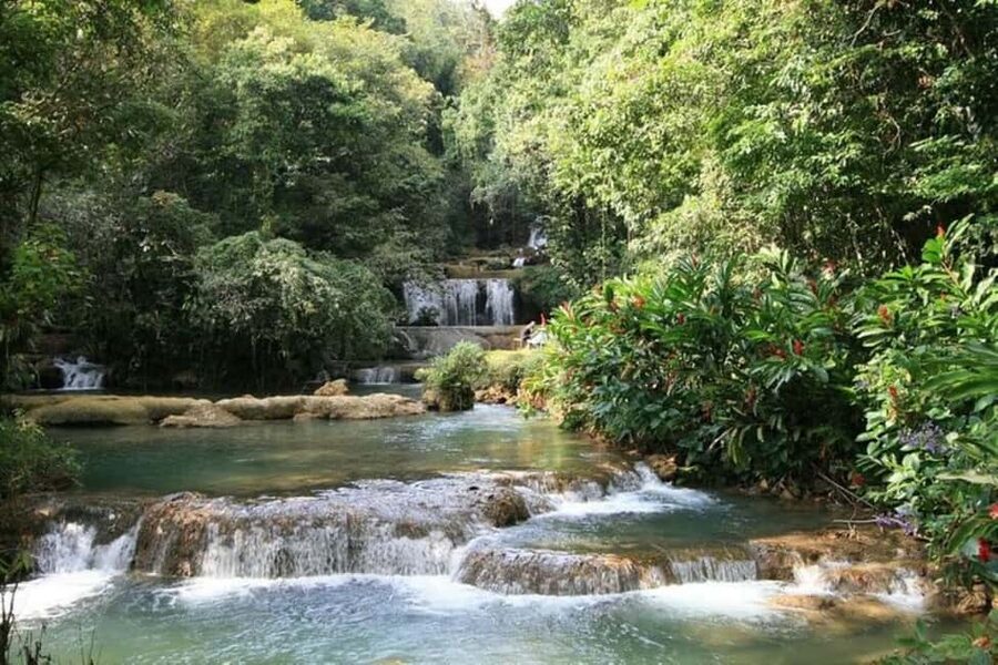 Montego Bay: YS Falls and Appleton Rum Private Tour by Van - YS Falls and its seven natural tiers