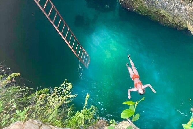 Negril Blue Hole Mineral Spring & Optional <em> medicine plant Tour – Key points to know before you go’ /></p>
<ul>
<li><strong>The Blue Hole is the main event:</strong> Swimming and jumping into the mineral spring provide the most active part of the outing.</li>
<li><strong>A private group keeps the day personal:</strong> Only your group participates, rather than joining a large shared party.</li>
<li><strong>Pickup is included:</strong> Round-trip transportation from Montego Bay removes much of the planning work.</li>
<li><strong>The optional herb tour adds local context:</strong> You can see a ganga farm operation and learn about medicine plants, with complimentary treats included on that portion.</li>
<li><strong>The timing is compact:</strong> Plan on about four hours, so this fits well into a Jamaica holiday without taking a full day.</li>
<li><strong>The food details need checking:</strong> Jerk, seafood, coconut-based stews, tropical fruit, rum punch, and Red Stripe are described, but the connection between those stops and the Blue Hole package is not fully clear.</li>
</ul>
<h2 id="what-the-four-hour-outing-is-really-about">What the four-hour outing is really about</h2>
<p><img width="669" height="446" decoding="async" src=