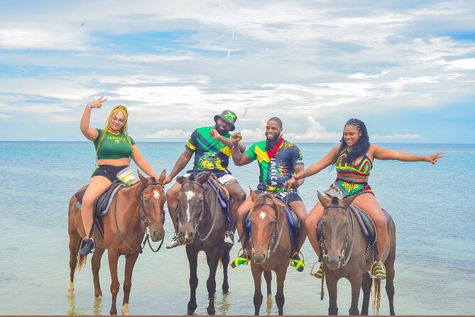 OCEAN HORSE-BACK RIDING & BAMBOO RAFTING + Limestone MASSAGE - One hour on horseback beside the ocean