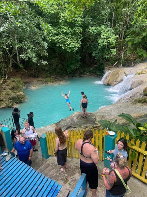 Ocho Rios: Blue Hole and Bamboo River Rafting - What the one-hour waterfall stop feels like