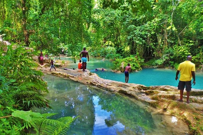 Original Blue Hole St. Ann Ocho Rios Jamaica Admission Fee Ticket - The Rope Swing Is the Classic First Challenge
