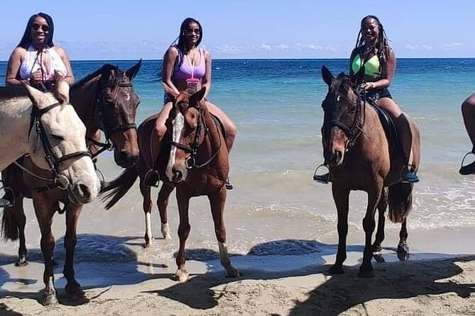 Private Bamboo Rafting and Horseback Riding from Ocho Rios - Horseback riding on the beach and in the sea