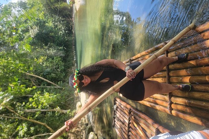 Private Bamboo Rafting and Limestone Massage In Montego Bay - Lethe River by hand-built bamboo raft