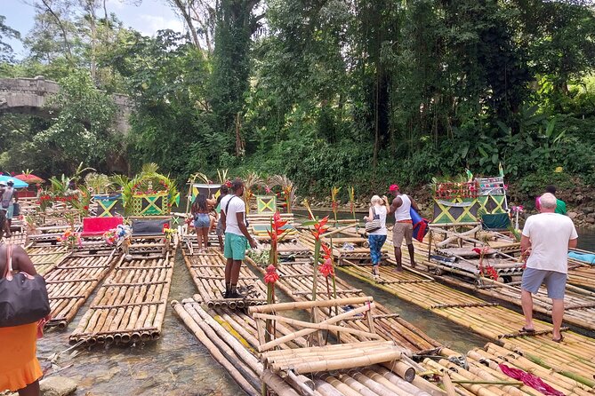 Private Bamboo River Raft with Limestone Massage in Montego Bay - The shopping center and Bogue Highway