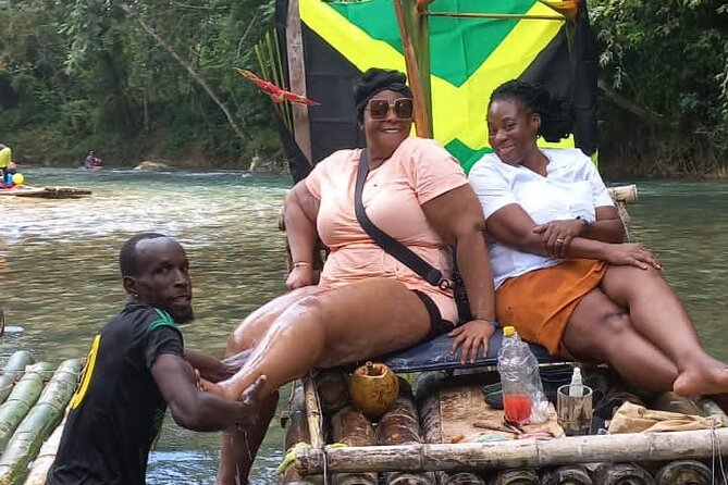 Private Bamboo River Raft with Limestone Massage in Montego Bay - The limestone foot massage