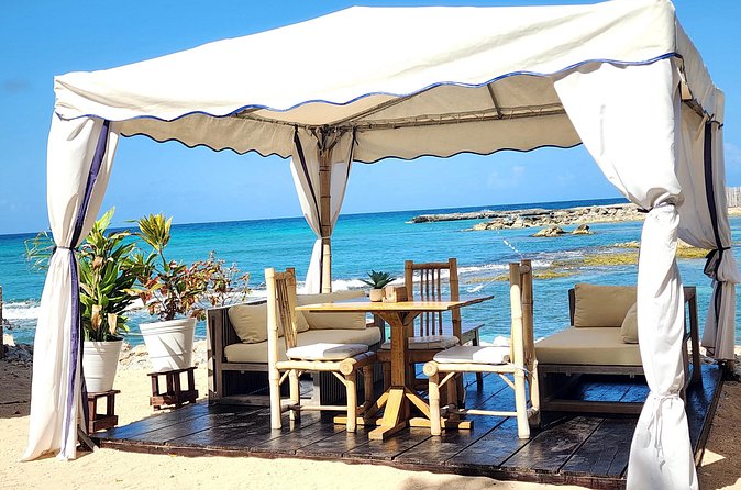 VIP Oceanfront Cabana at Bamboo Beach Club in Montego Bay - Food, drinks, and the $150 credit