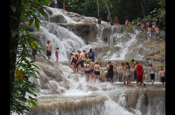 Visit Dunn's River and Secret Falls Tour with River Tubing and Lunch in Jamaica - Blue Hole and Secret Falls, with choices about jumping